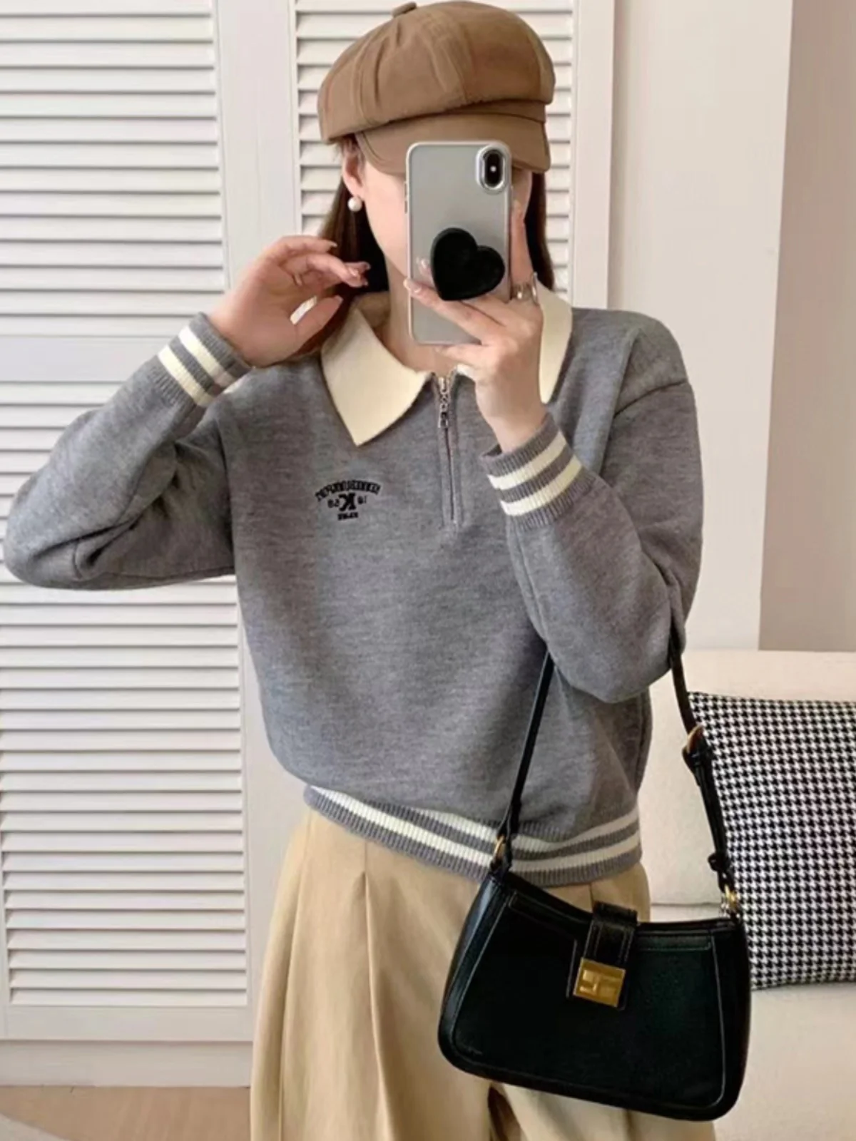 

Свободный женский вязаный свитер с открытым воротником, базовый слой, топ, повседневный, осень-зима, Новое поступление, модный модный свитер