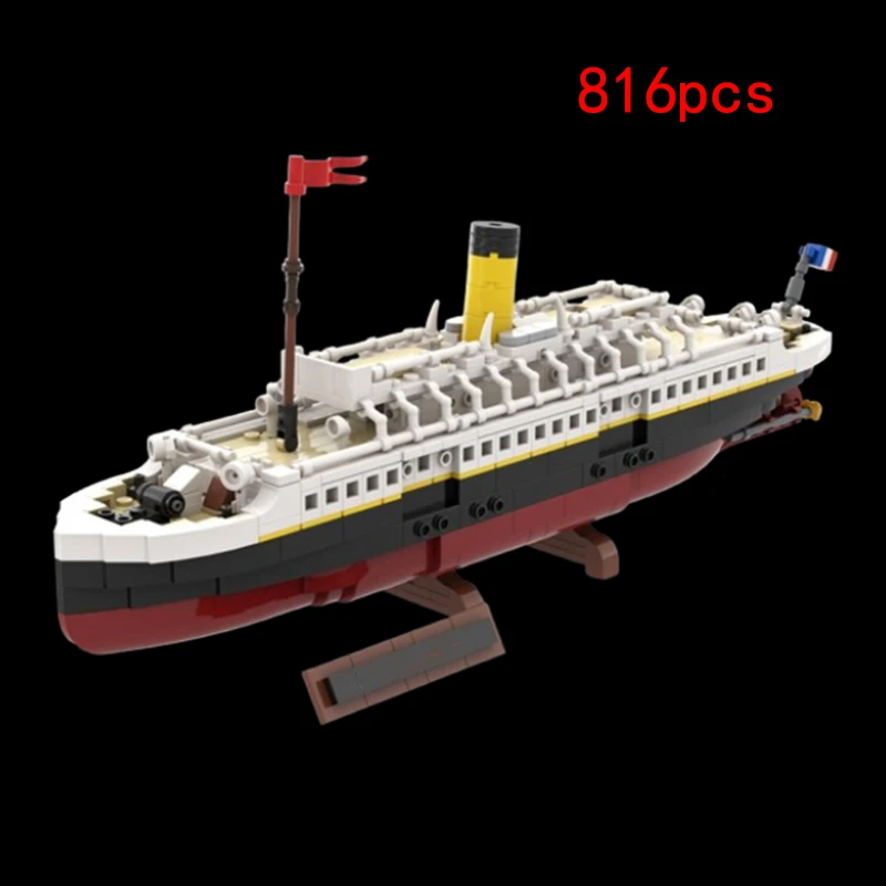 Spot small particle MOC-146032 ship creative DIY toy building blocks 816pcs model ornaments gift