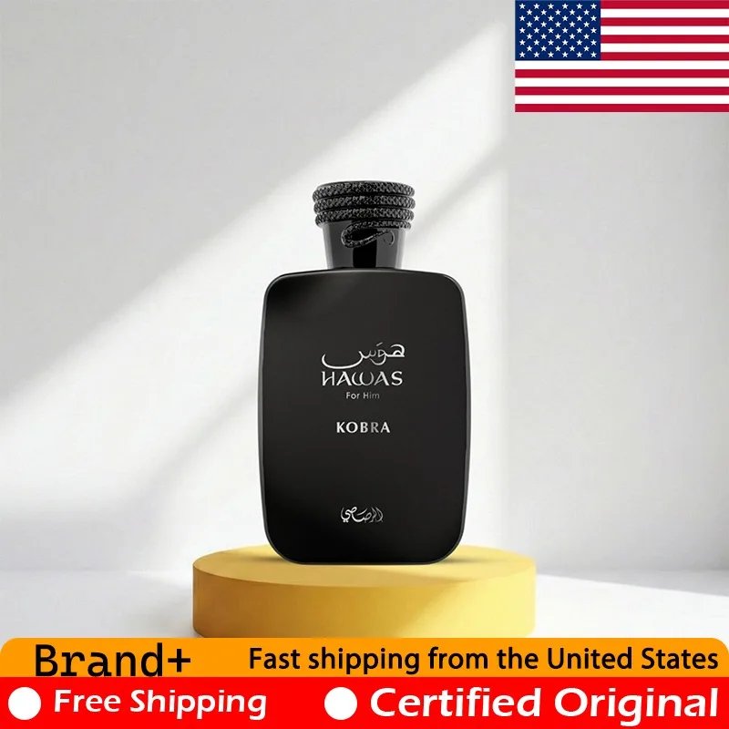 

Rasasi Hawas KOBRA Eau de Parfum Spray for Men 3.4 Ounce Premium Arabian Perfumes Lasting Oriental Woody Pheromone Perfume 100ML