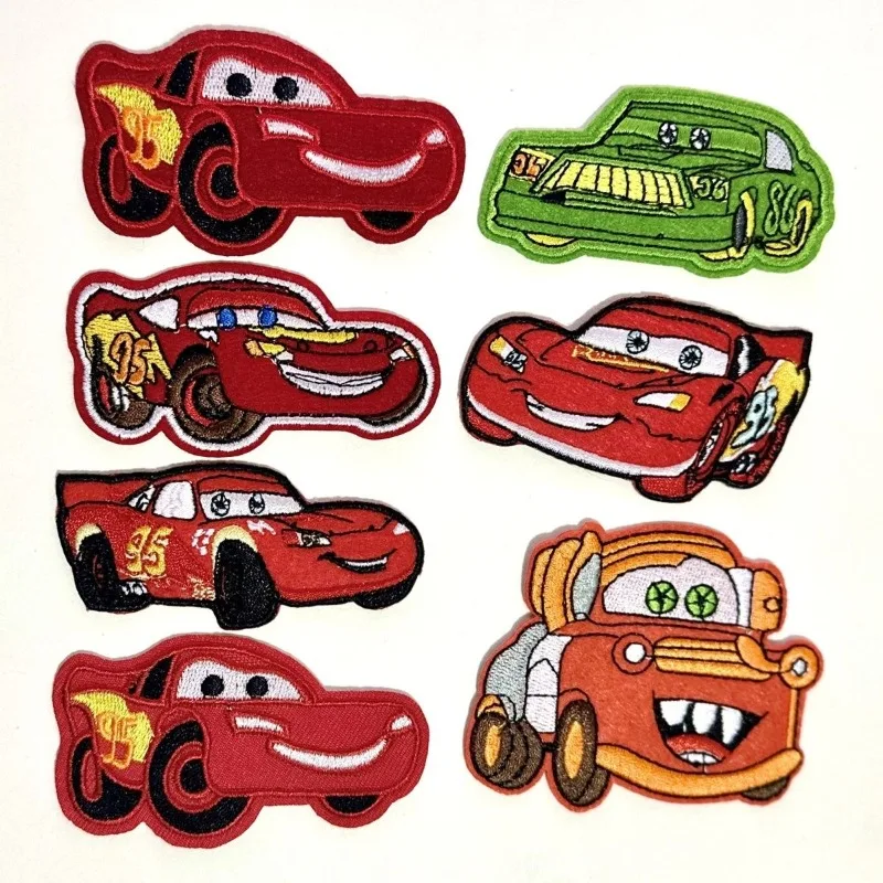 Lightning McQueen embroidered cloth stickers Cars pattern DIY patch stickers for clothes, shoes and hats decoration stickers