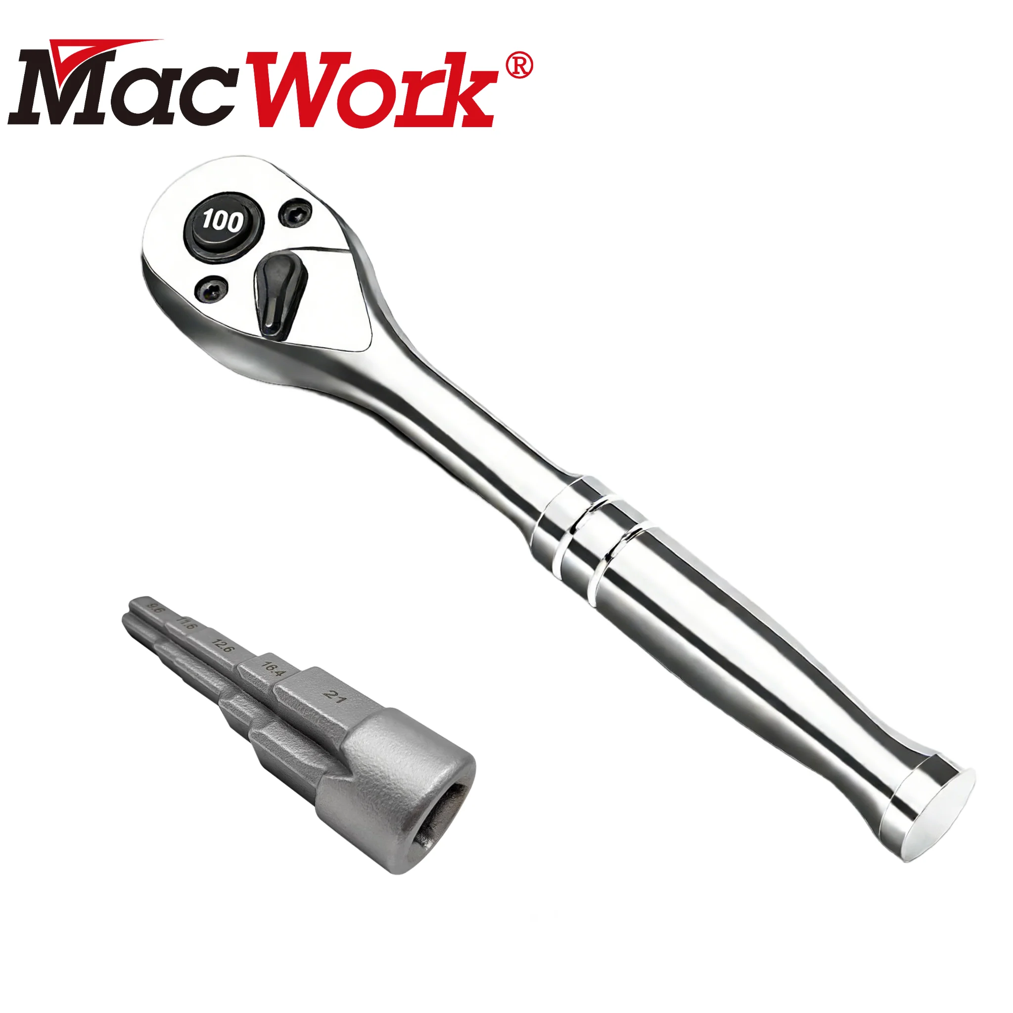 Wrench Set Hand tools 1/2-Inch Drive 100-Tooth Quick-release Ratchet Wrench,1/2