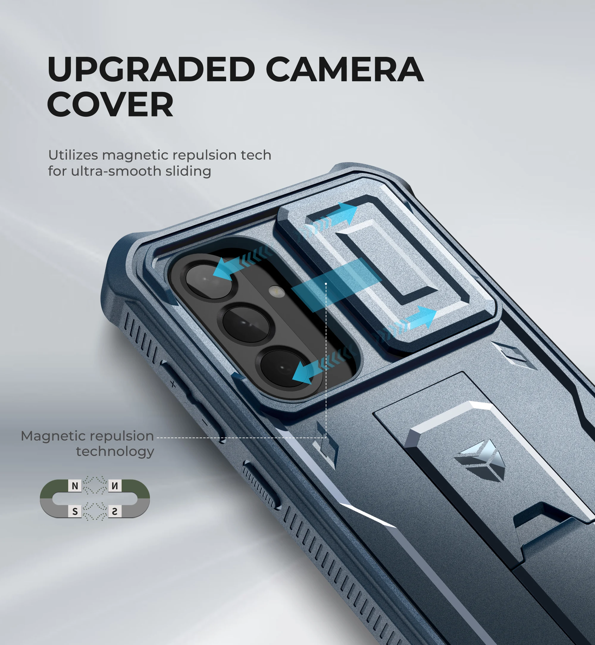 Dexnor Full Body Case for Samsung Galaxy A56 5G With Screen Protector And Slide Camera Bumper Kickstand Heavy-duty Shockproof Cover