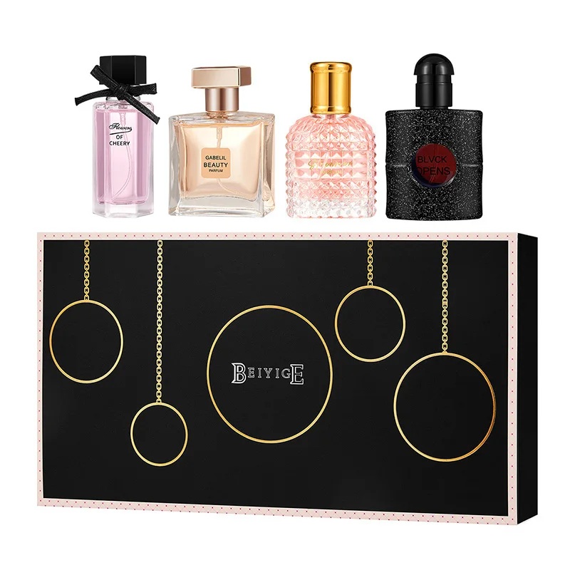 4 Uds * 25ml conjunto con caja De regalos De Perfume Perfume floral para hombres y mujeres fragancia De planta duradera única Eau De Parfum aceite