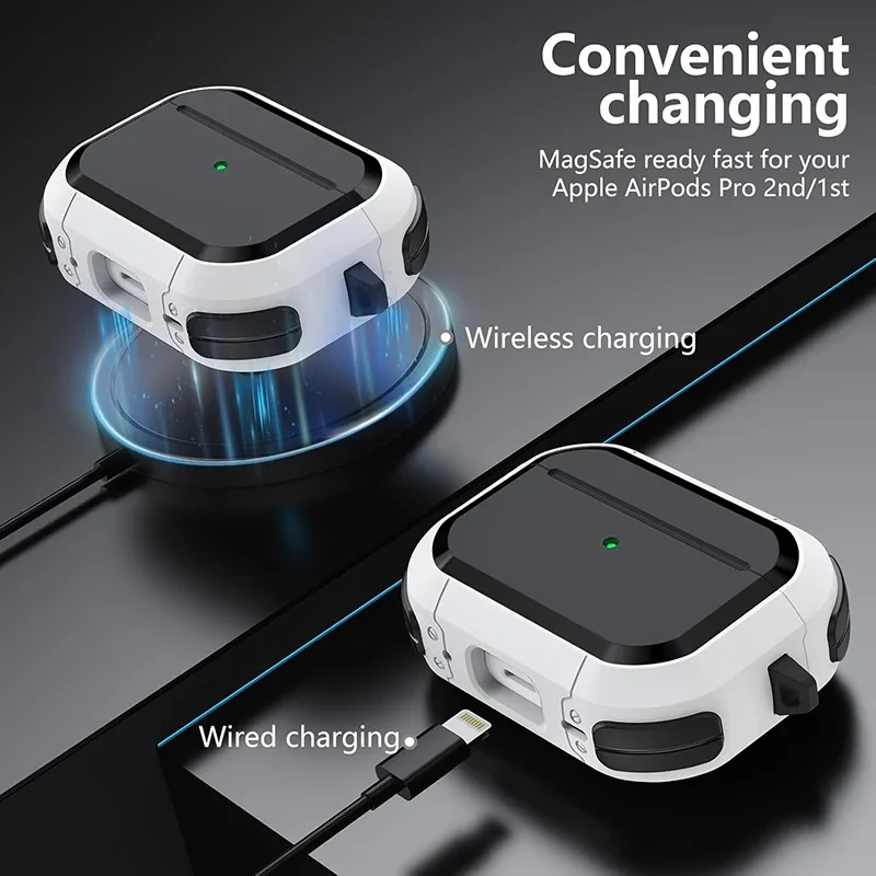 For Airpods Pro Case 2019 2022 2023 AirPods Pro 2nd Generation Case USB-C Compatible MagSafe Protection Cover with Keychain