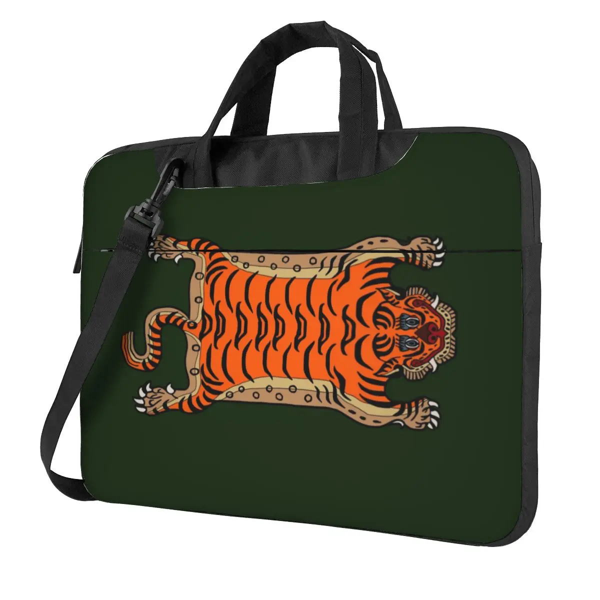 TIBETAN TIGER RUG Crossbody Laptop Bag Case Computer Bag 13 14 15.6 Inch Notebook Pouch for Macbook Pro Lenovo