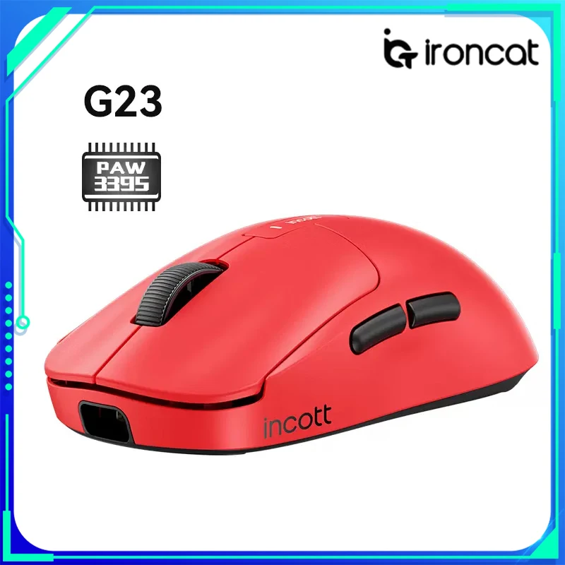 Incott G23 Pro Wireless Mouse 8K Dual Mode Hot Swap Fast Charge PAW3950 Sensor Gaming Mouse Ergonomics Pc Gamer Accessories Gift