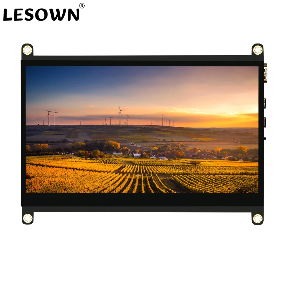 Novo 7 monitors monitors monitores de tela sensível ao toque módulo lcd com alto-falantes, 1024x600 7 polegada tft lcd tela sensível ao toque, para raspberry pi 4 3 janelas