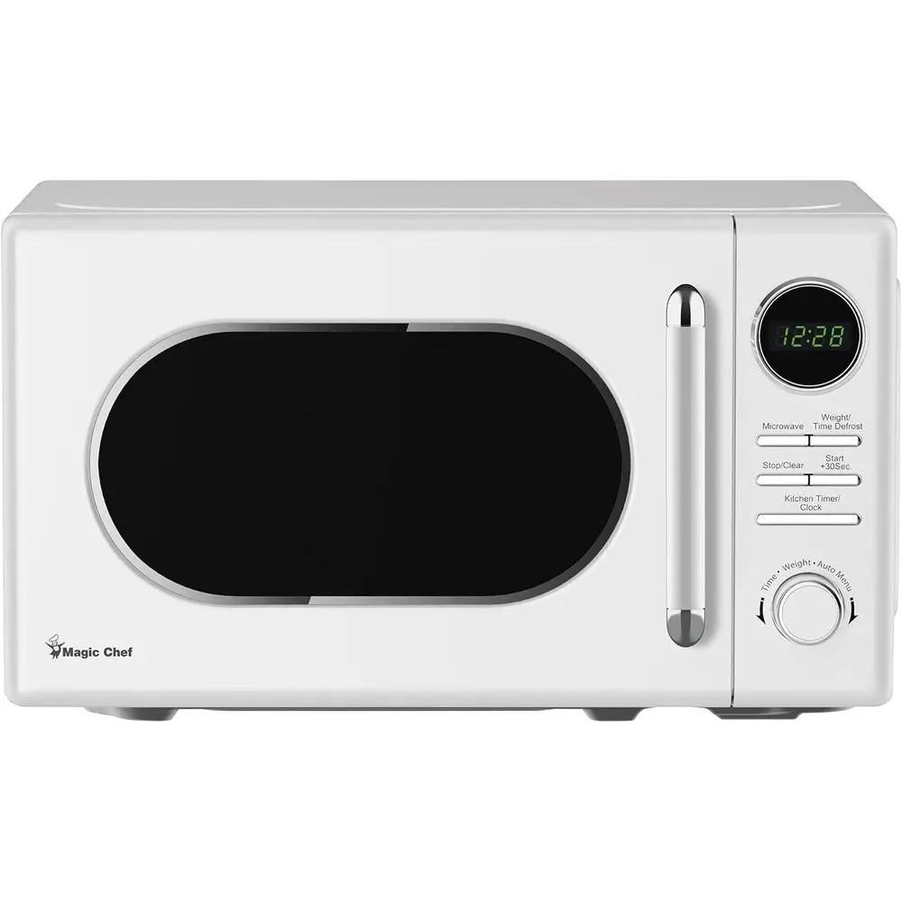 

0.7 cu. t. Retro Countertop Microwave in White