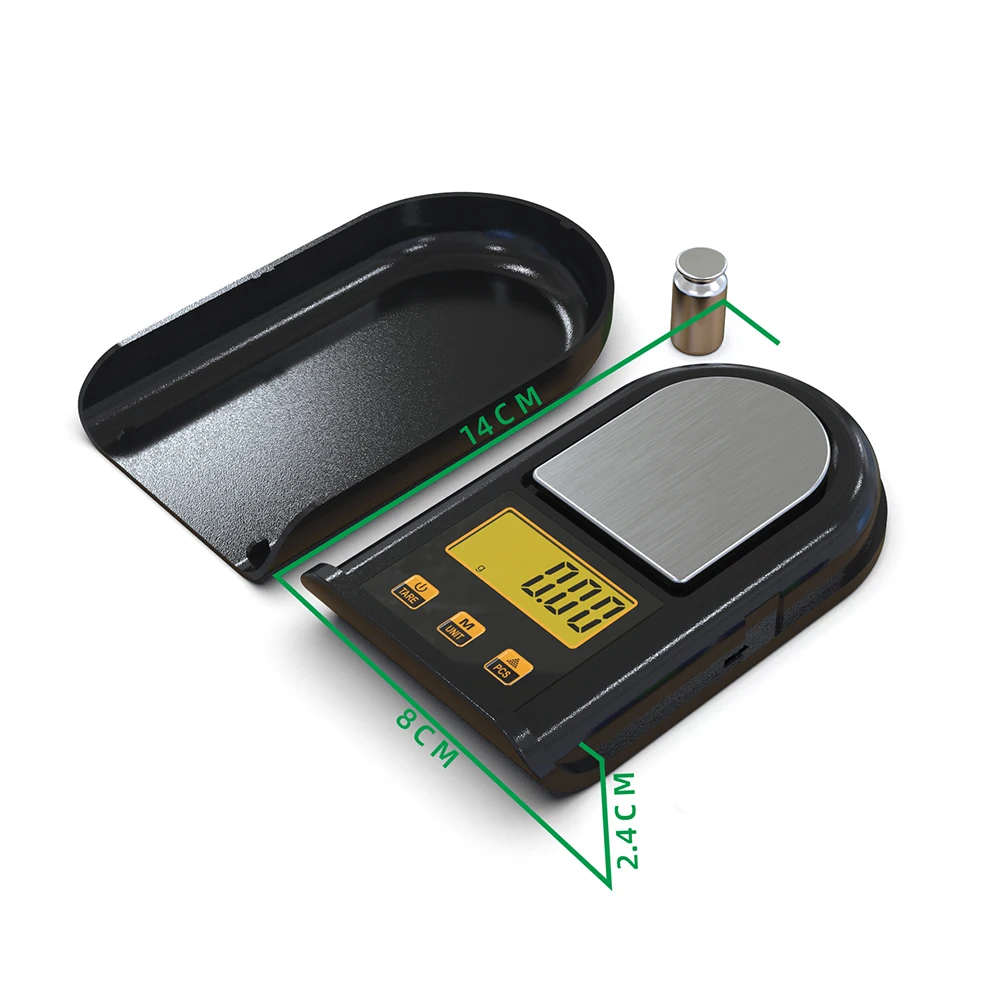 

1 шт. карманные весы профессиональные цифровые ювелирные весы компактные портативные прецизионные весы для золотого порошка чайный лист