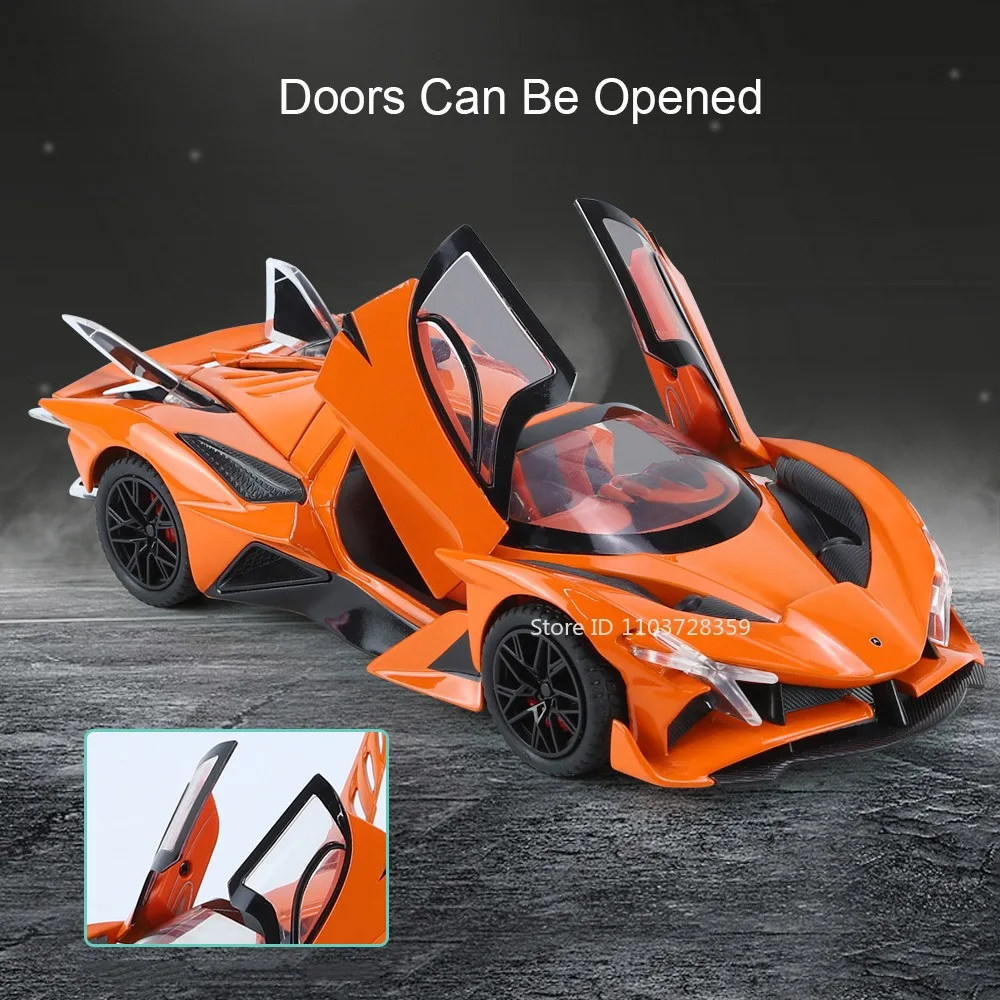 مقياس 1:24 أبولو EVO IE لعبة نموذج سيارات رياضية سبيكة دييكاست ضوء الصوت الأبواب مفتوحة التراجع زخرفة السيارات الخارقة هدايا الاطفال #4