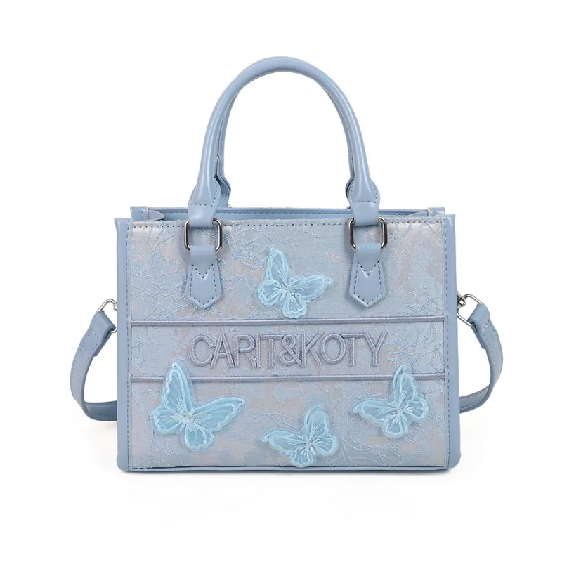 

Элегантная женская сумка-тоут, Новое поступление 2025, сумка через плечо и через плечо с вышивкой букв, модная сумка большой вместимости