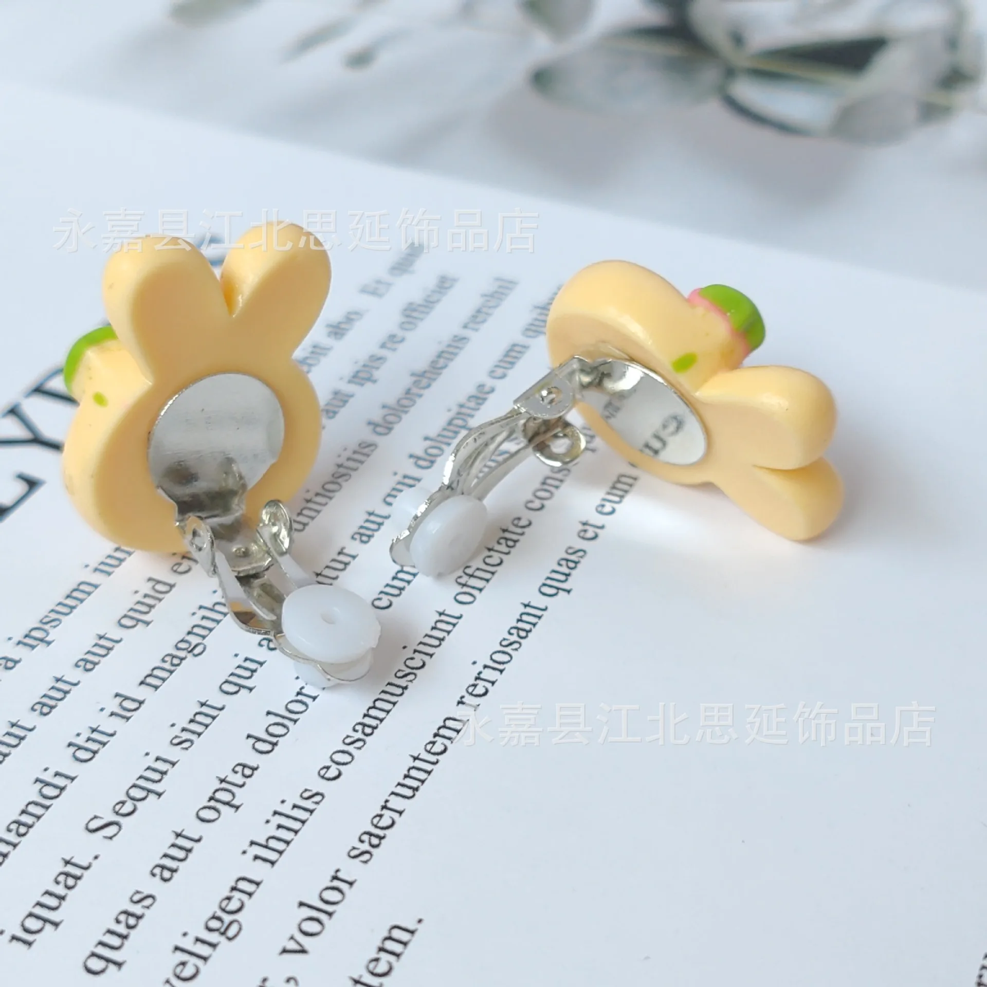 Cartoon  Earrings Fruit Bear Flower Earrings Costume Trendy Style Children Girl Jewelry Drop Shipping Earless jewelry