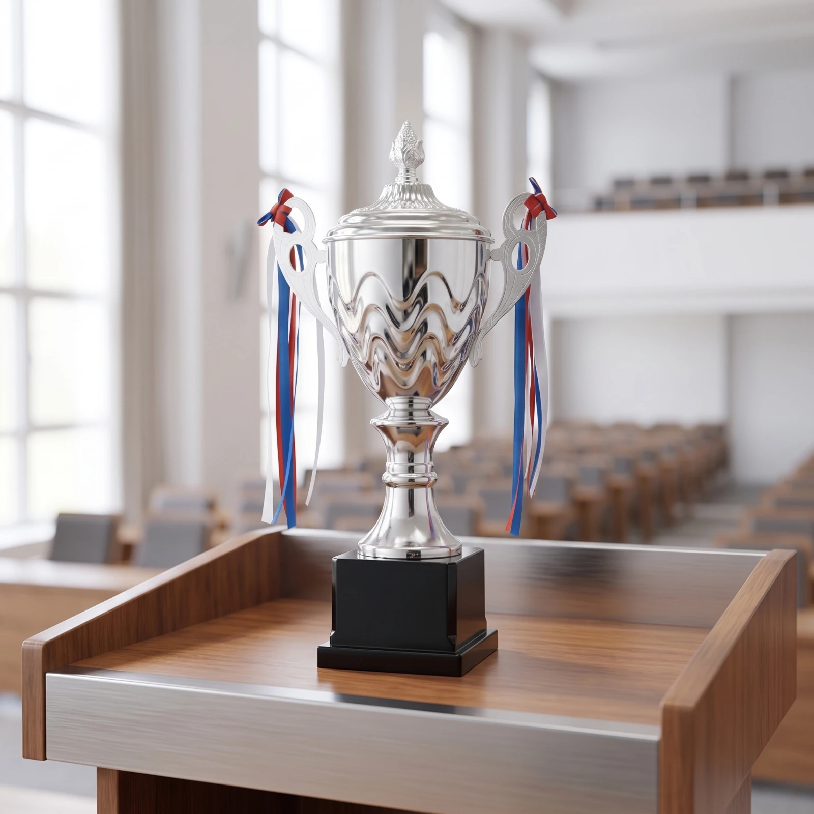 Metal Award Trophy Sophisticated Trophy with Lid Customizable Personalized for Sports Teams, School Events