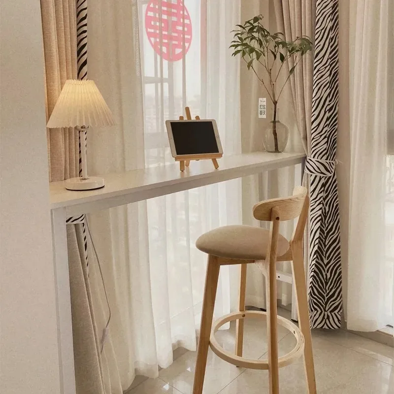 Small narrow table by the wall Household ultra-narrow dining bar counter One-word long table Living room shelf Floor long narrow
