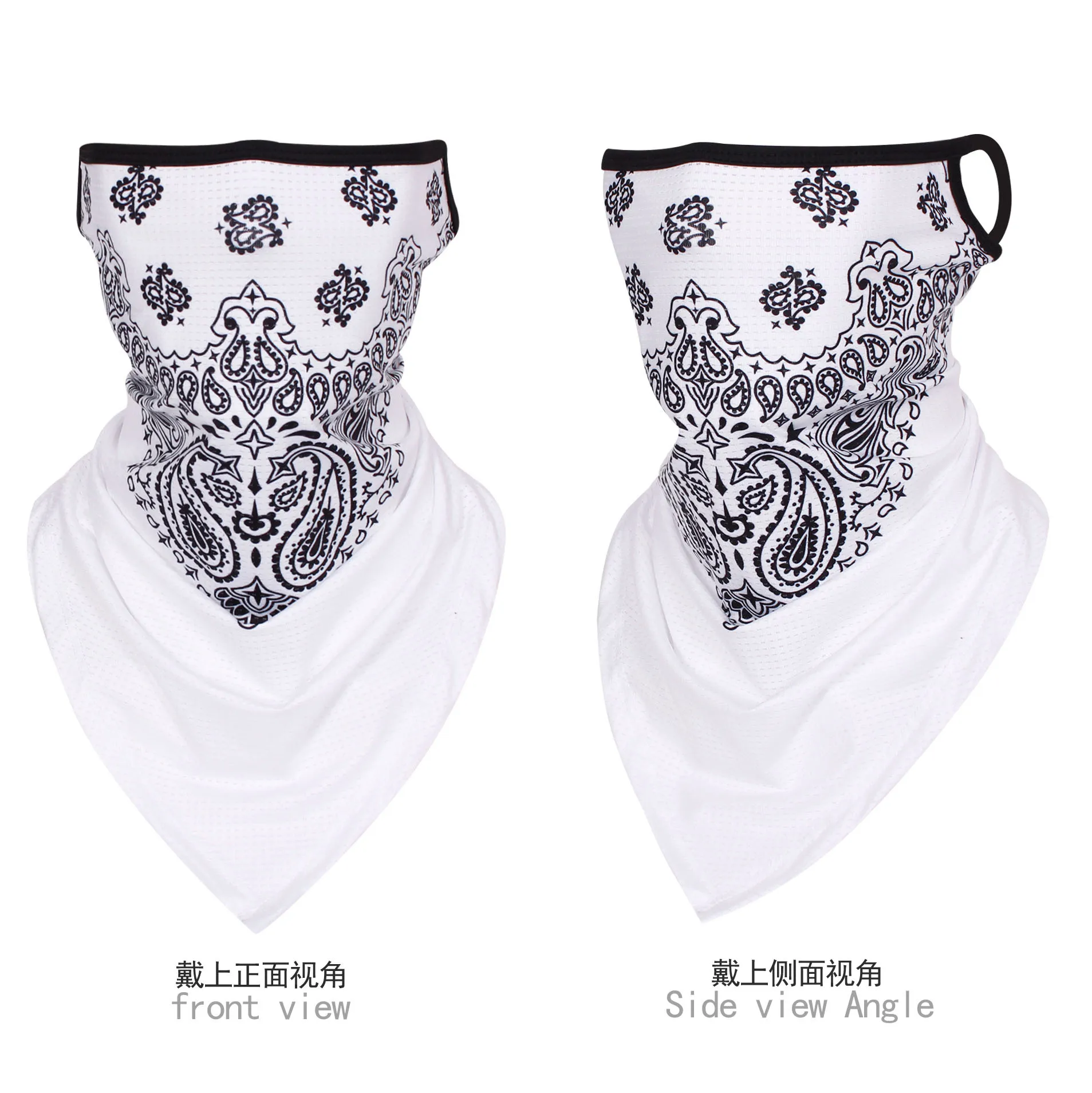 Multifunctional Motorcycle Paisley Bandana Wrap Hang-ear Face Tube Scarf Mask Windproof Sunscreen Cycling Neck Gaiter Cover