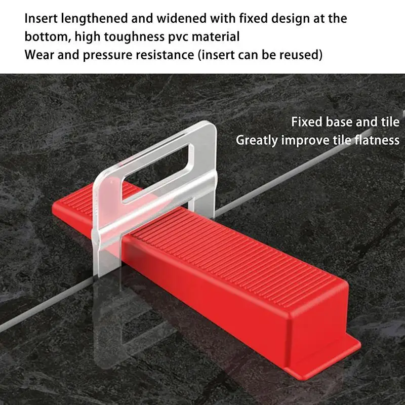 100Pcs Ceramic Tile Spacers Clips - 1.0/2.0/3.0MM Tile Leveling System For Floor Wall Tile Laying Construction Tools