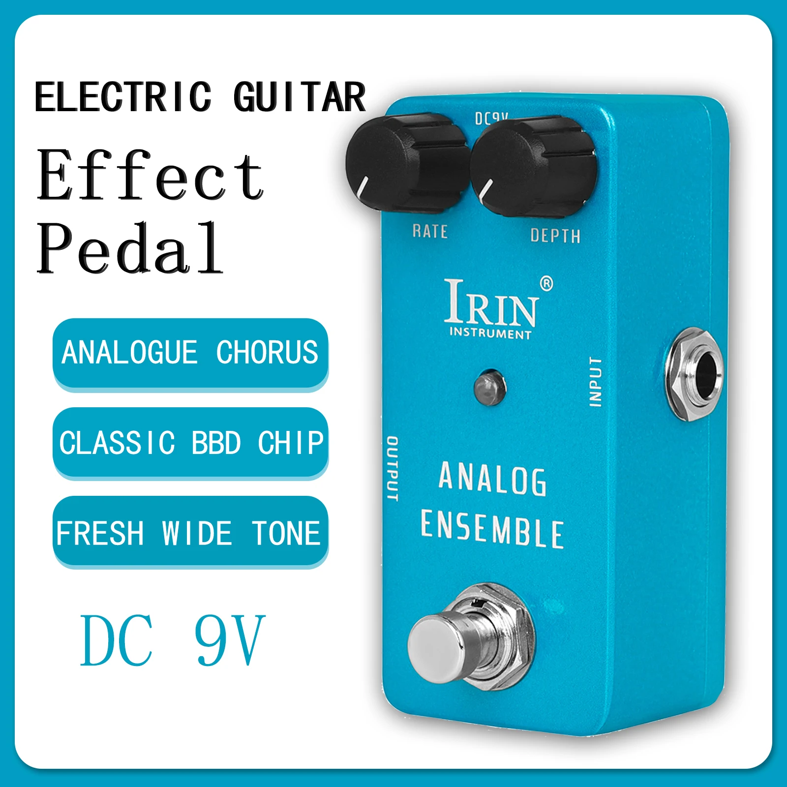 IRIN RS-07 Analog Ensemble Guitar Effect Pedal Simulate The Pure Line Chorus Effects True Bypass Pedals Electric Guitarra Parts