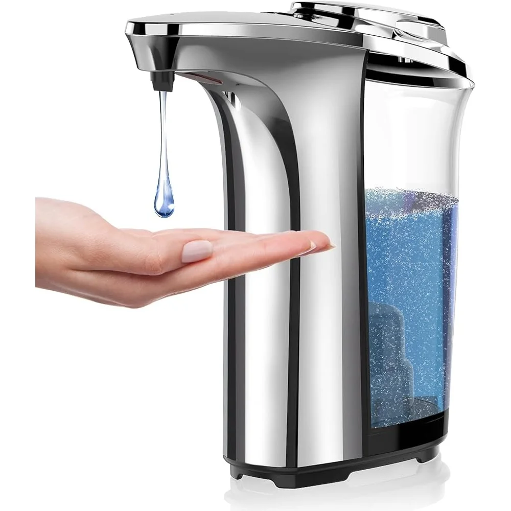 Touchless Automatic Soap Dispenser Infrared Sensor 17oz Adjustable Liquid Output Waterproof Leak-proof Kitchen Bathroom Home