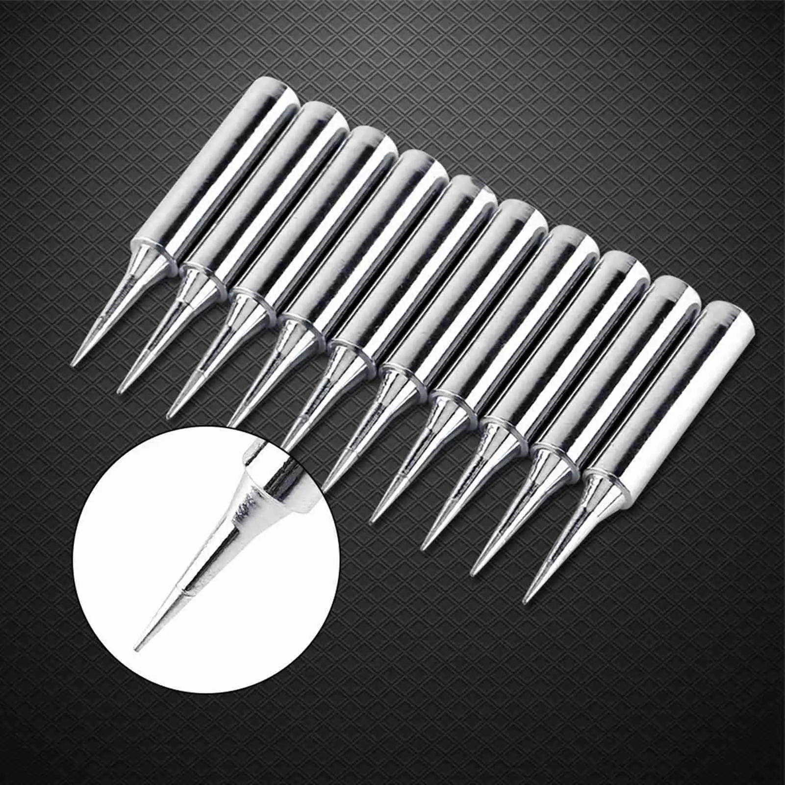 10pcs 900M-T-L Pure Copper Soldering Iron Tips BGA Welding Head Tools for Precision Soldering