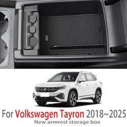 Accessori auto Per VW Volkswagen Tayron 2018 ~ 2025 2020 Console Centrale Bracciolo Scatola di Immagazzinaggio Multifunzionale di Stoccaggio Ricambi Auto