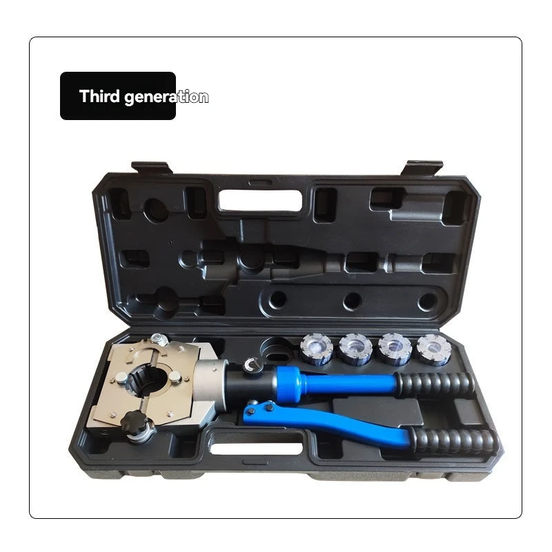 Pipe Head Crimping Machine Manual Hydraulic Aluminum Sleeve Rubber Hose Tool, Air Conditioning Maintenance