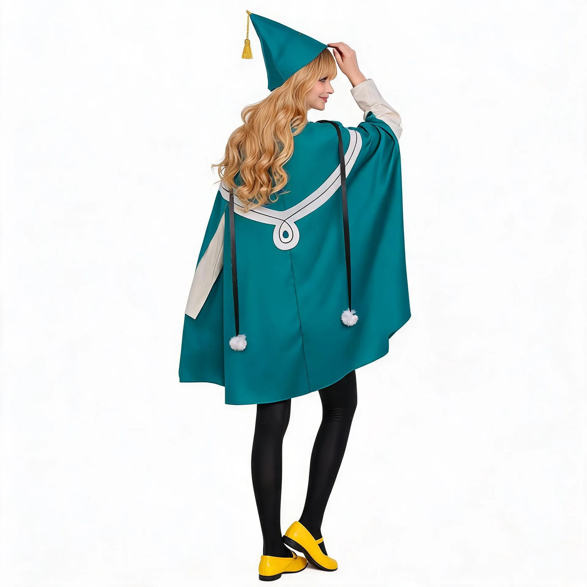 Anime Witch Hat Atelier Cosplay Costume Witch Coco Tetia Richeh Agott Dress Jacket Magic Hat Props Carnival Party Full Sets - view 3