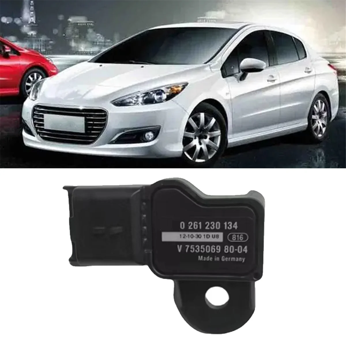 0261230134   1.6T خريطة استشعار ضغط مدخل الهواء 1922R6 V 753506980   لميني 207 3008 5008 308SW RCZ C4 C5