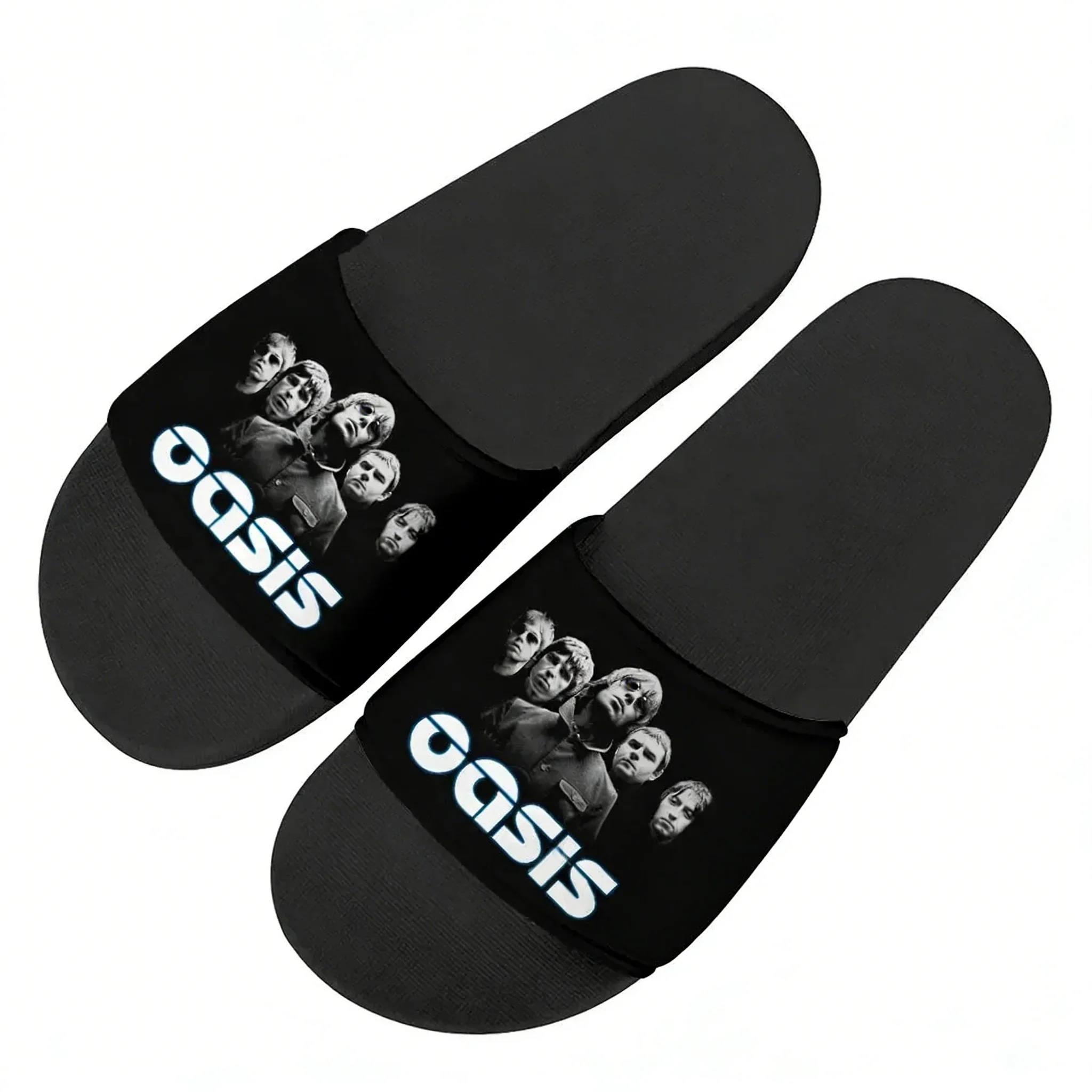 Oasis Rock Band Slippers Home Water Shoes Mens Womens Beach Pool Lightweight Sandals Custom Summer Slipper