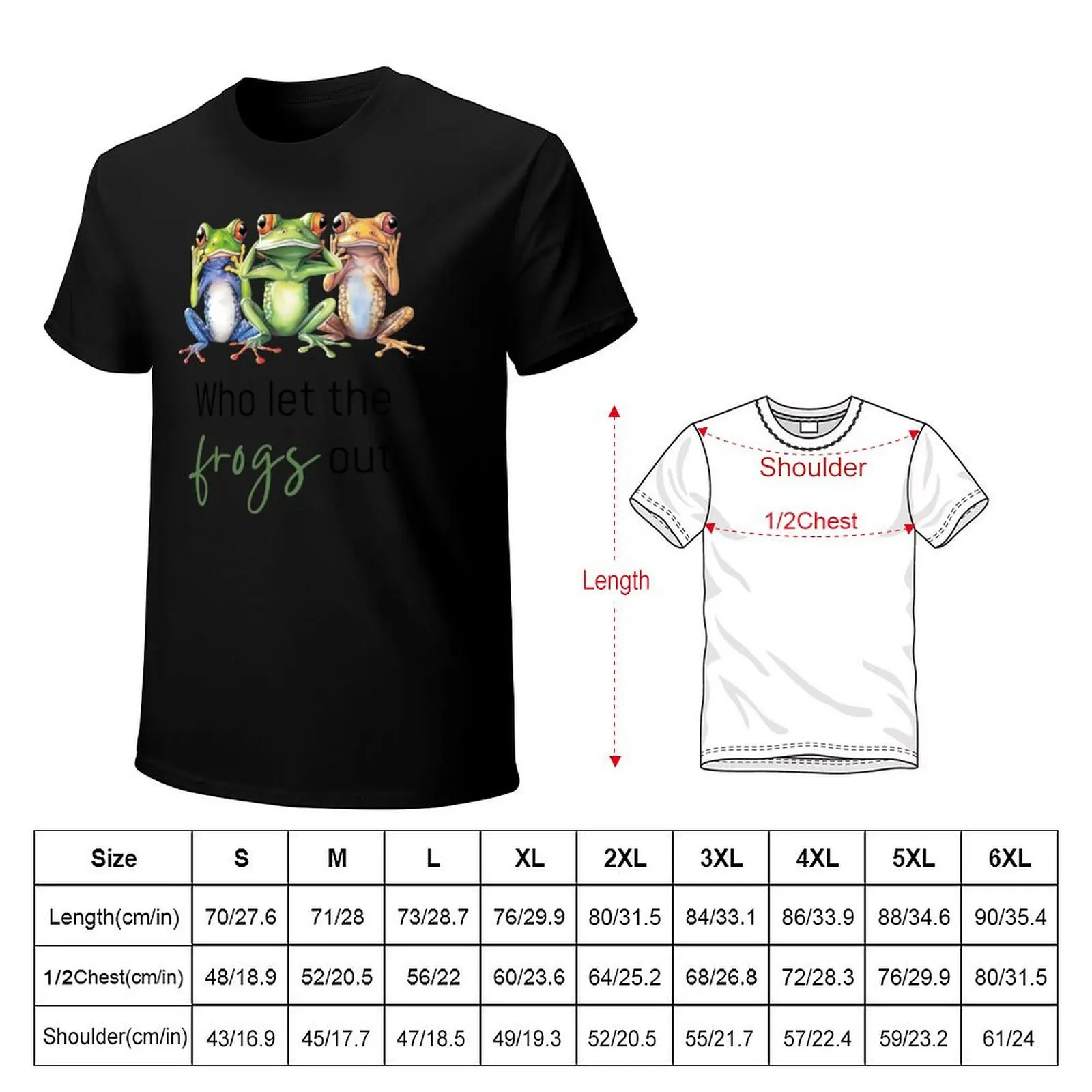 Who Let The Frogs Out : Song Title Pun T-Shirt Breathable Mesh Panel T-Shirt
