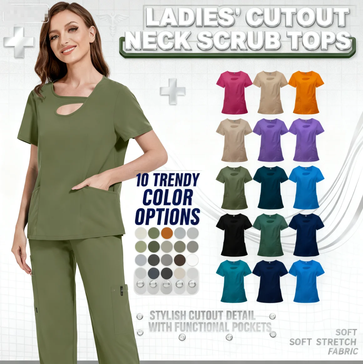 مجموعات فرك زي الموظفين، منازل التمريض، صالونات التجميل، زي الممرضات، ملابس العمل، زي غرفة العمليات