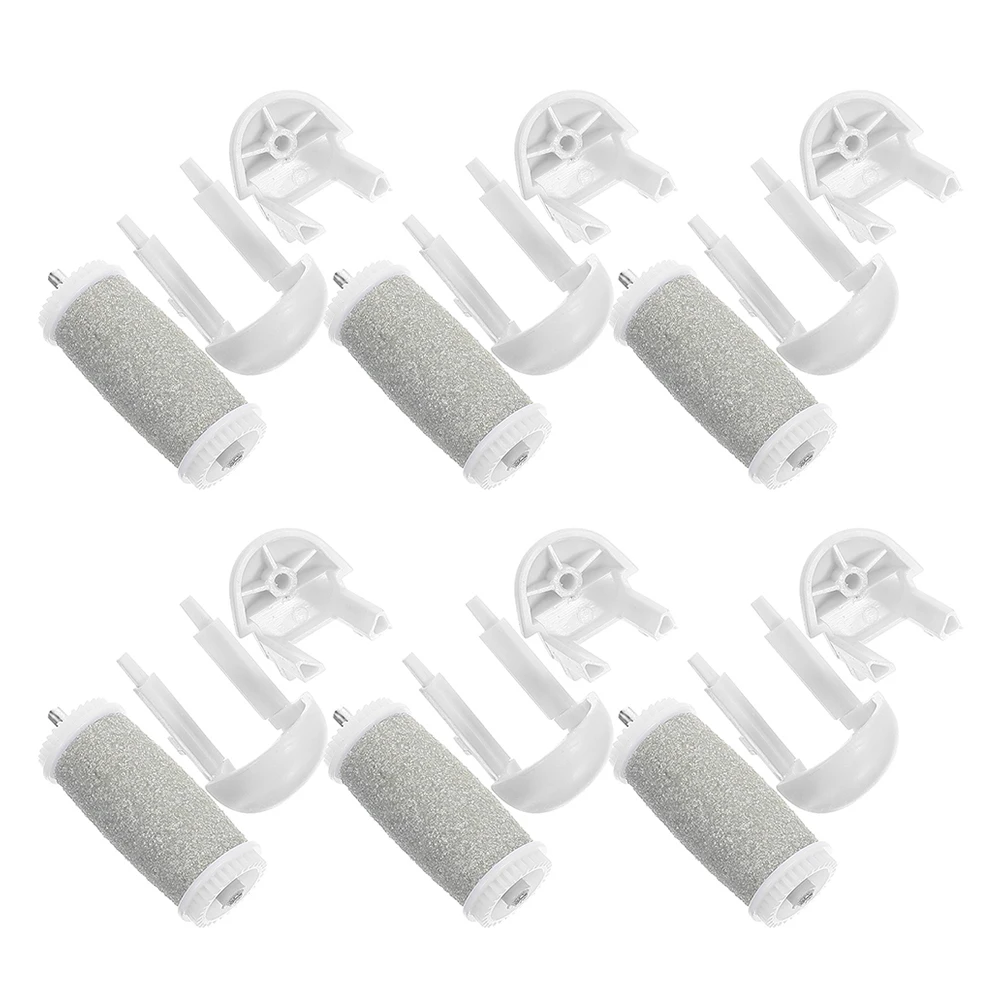 

6pcs Replacement Roller Heads For Electric Foot Grinder Universal Fit Dead Skin Removal Tool Foot Care Exfoliator Pedicure