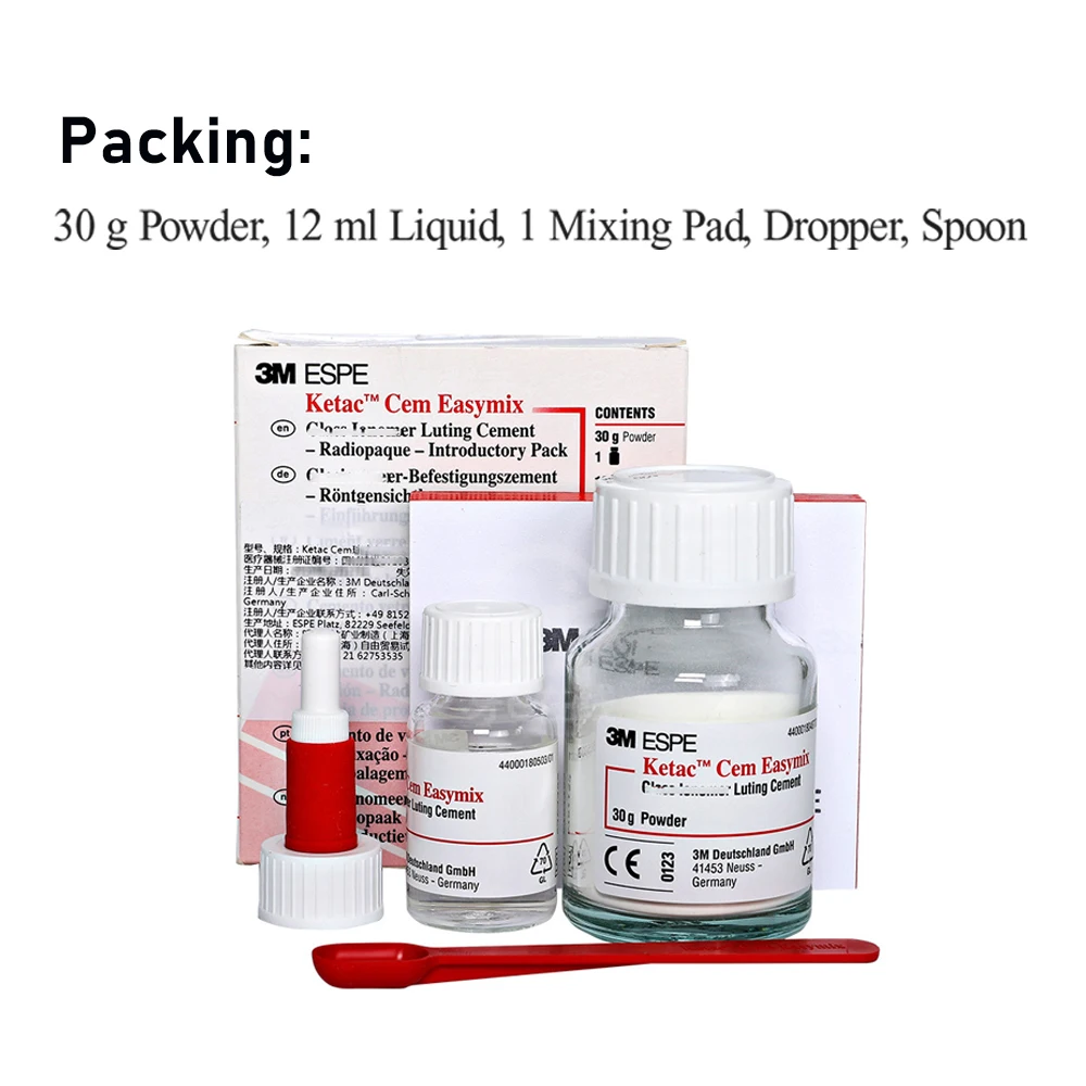 Dental Material Gic Cement 3M Espe Ketac Cem Easymix Permanent  Glass Luting Ionomer Cement Glue Adhesive Dentist Clinic Product