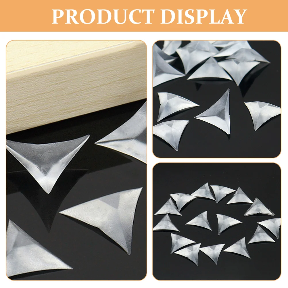 200 Pcs Cabinet Drawer Dust Corner Wall Guard for Walls Decorative Stairs Soft Pitch Furniture Baby