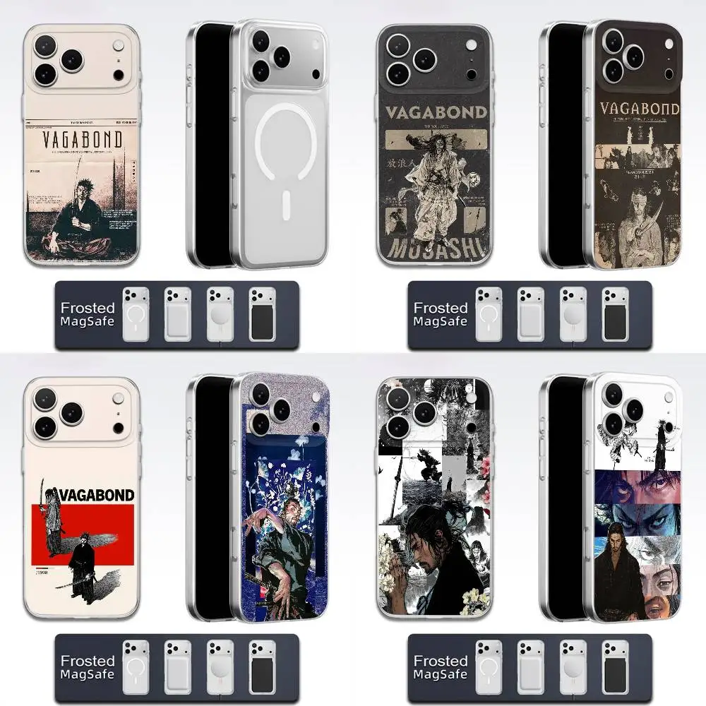 

Vagabond Miyamoto Musashi Phone Case For iPhone 17,16,15,14,13,12,11,Pro,Max,Plus,E,Air,Mini Magsafe Frosted Transparent