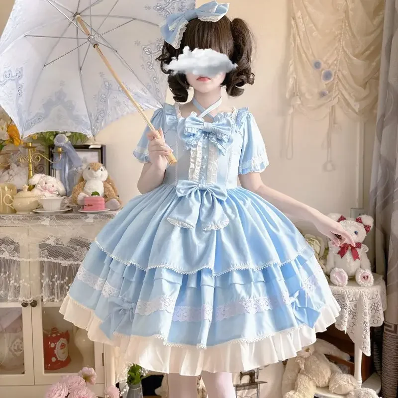 

Original Design Lolita Dress Short-sleeved OP Dress Women Summer Dress 2025 Hot Sale