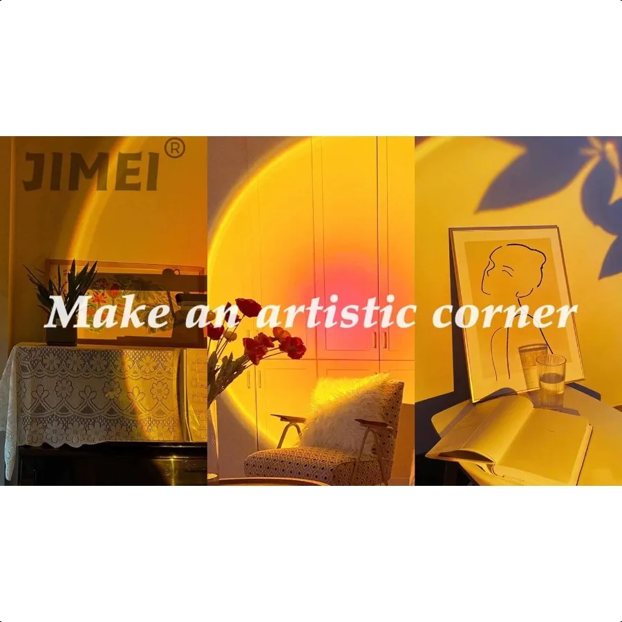 Sunset Lamp Projector Led Lights for Bedroom Night Light RGB Lights Sun Sunlight Sunrise Lamp 10w 360 Rotation Mood Lighting Ho