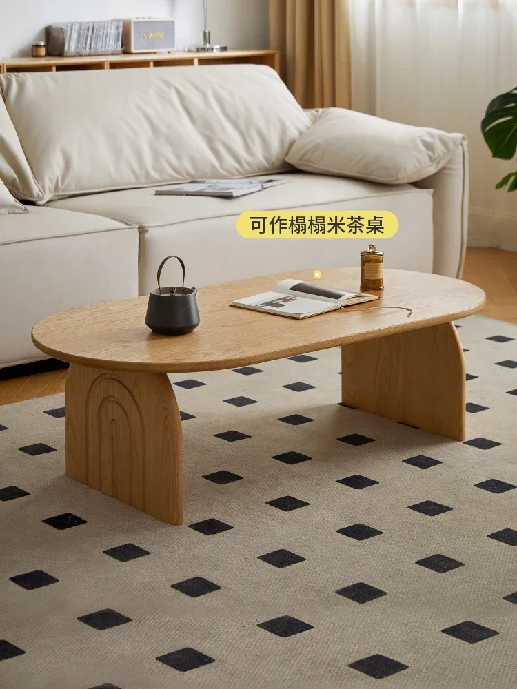 

Solid Wood Coffee Table Simple Log Capsule Tea Table Nordic Home Living Room
