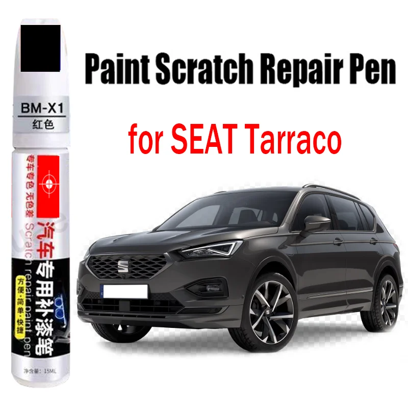 Car Scratch Repair Pen Touch-Up Paint Pen for SEAT Tarraco Car Scratch Remover Paint Car Accessories White Black Red Grey Blue