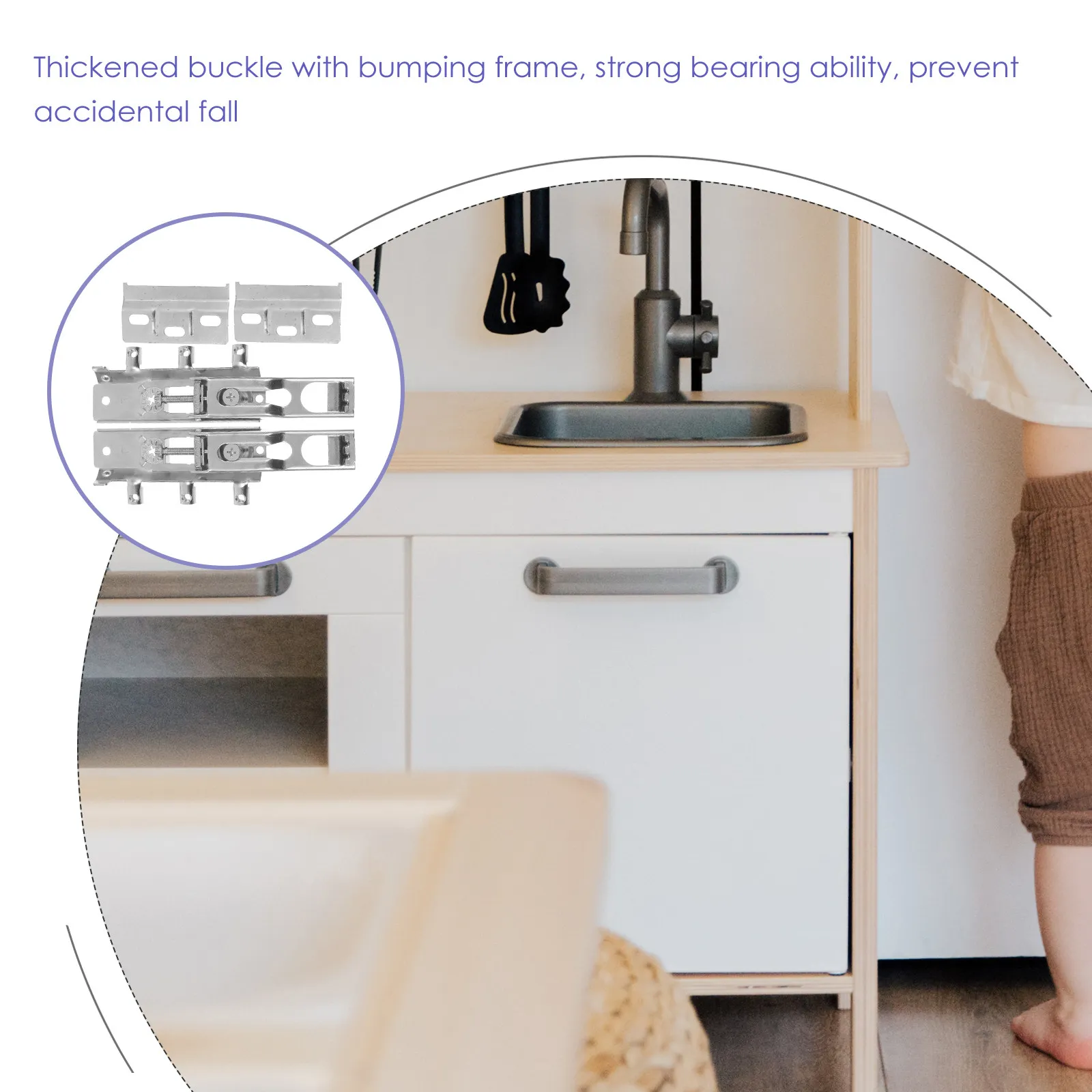 

1Set Cabinet Concealed Hinges Heavy Duty Cold Rolled Steel Anti-Rust Suspension Fitting for Kitchen Bathroom Closet Cupboard