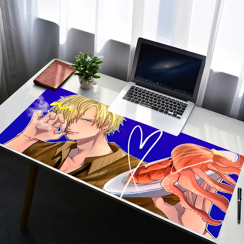 

Mouse Pad PC Non Slip Rubber Mousepad Laptop Gamer Cabinet HD Keyboard Pad Office Computer One Piece Sanji Gaming Desk Mouse Mat