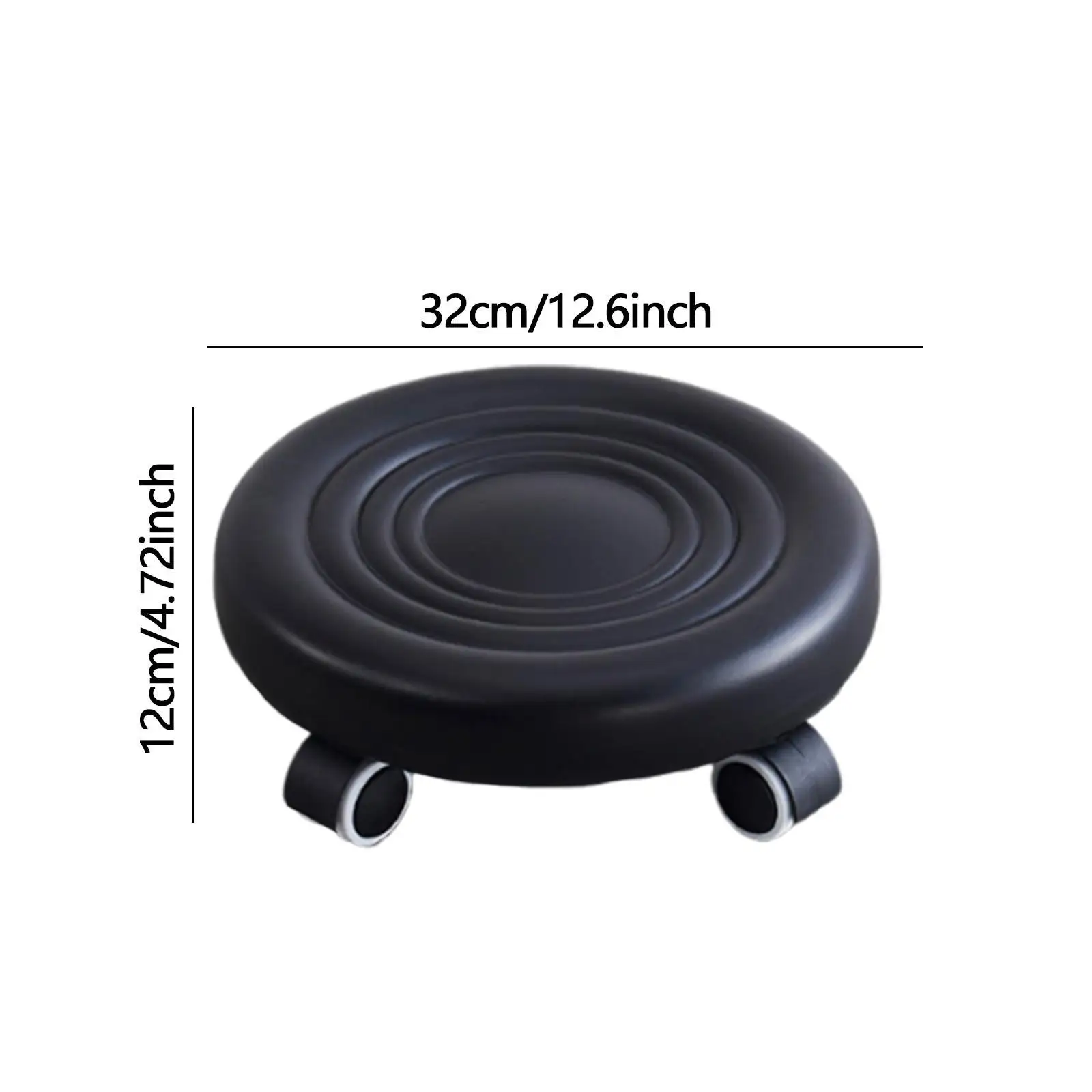 PU Leather Low Rolling for seat Thick Cushion 360 Rotating Small Stool on Wheels for Tile Grouting