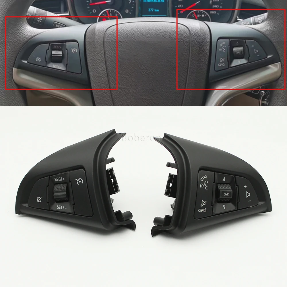 2PCS Steering Wheel For Chevrolet Cruze 2009 - 2014 Bluetooth Phone Cruise Control Remote Control Button