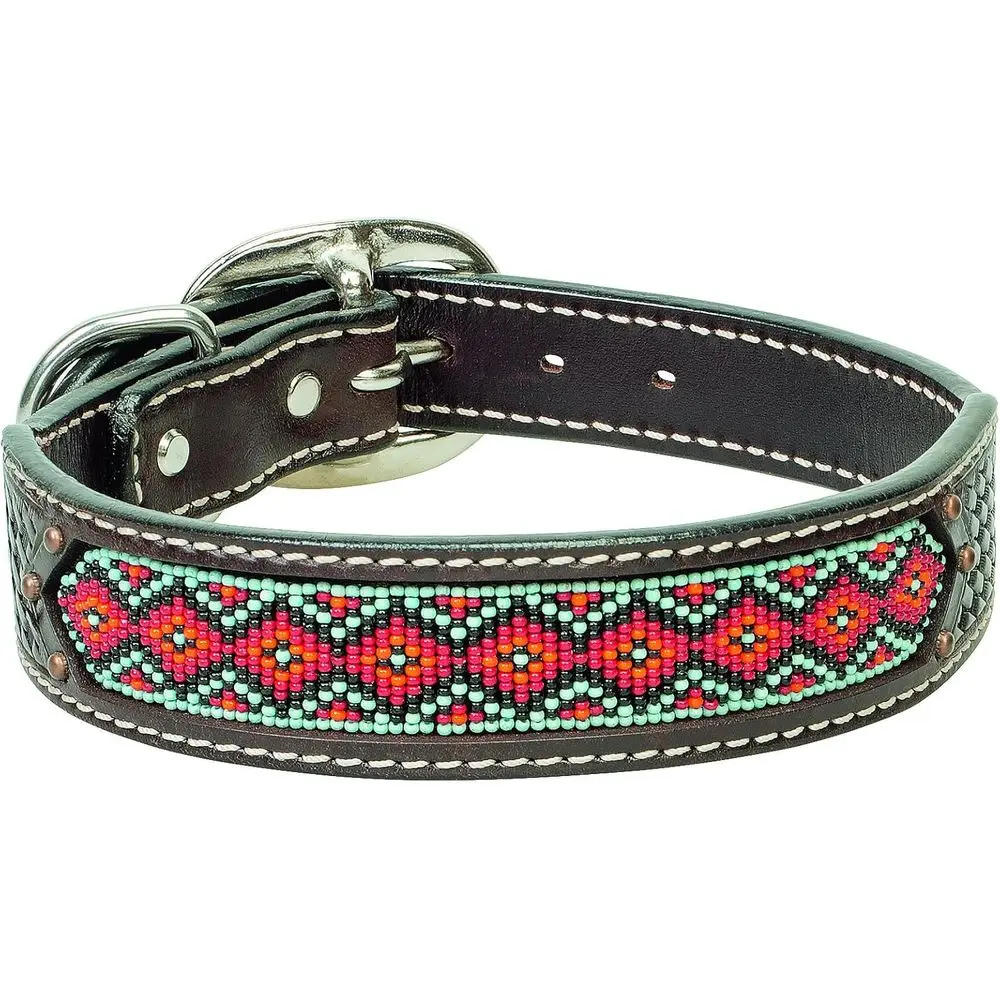 

Beaded Basket Weave Design Dog Collar
