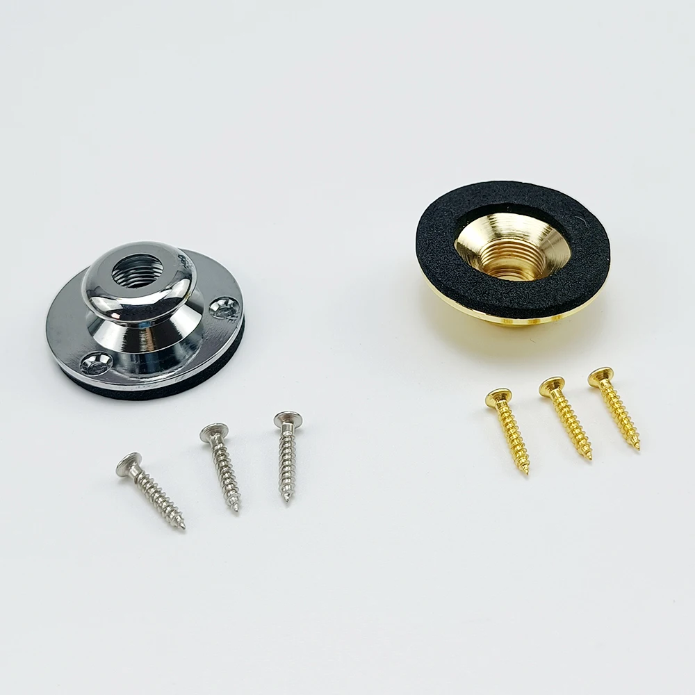 Brass Guitar output Input End Pin Jack Cover Acoustic Guitar Ukulele End Pin Jack Cover Silver Gold Black