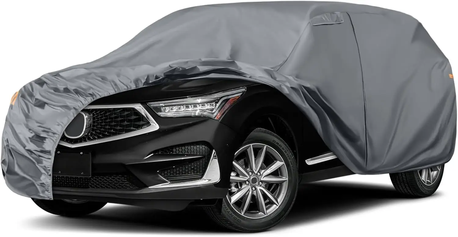 

10-Layer Heavy Duty Car Cover for 2013-2025 Acura RDX, Waterproof with Zipper & Windproof Bands