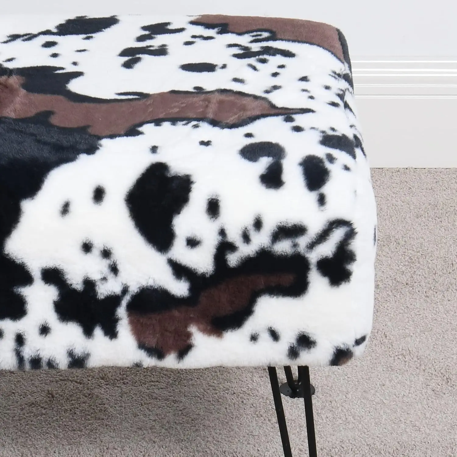 Home Soft Things Cow Flower Type Ottoman Bench 17