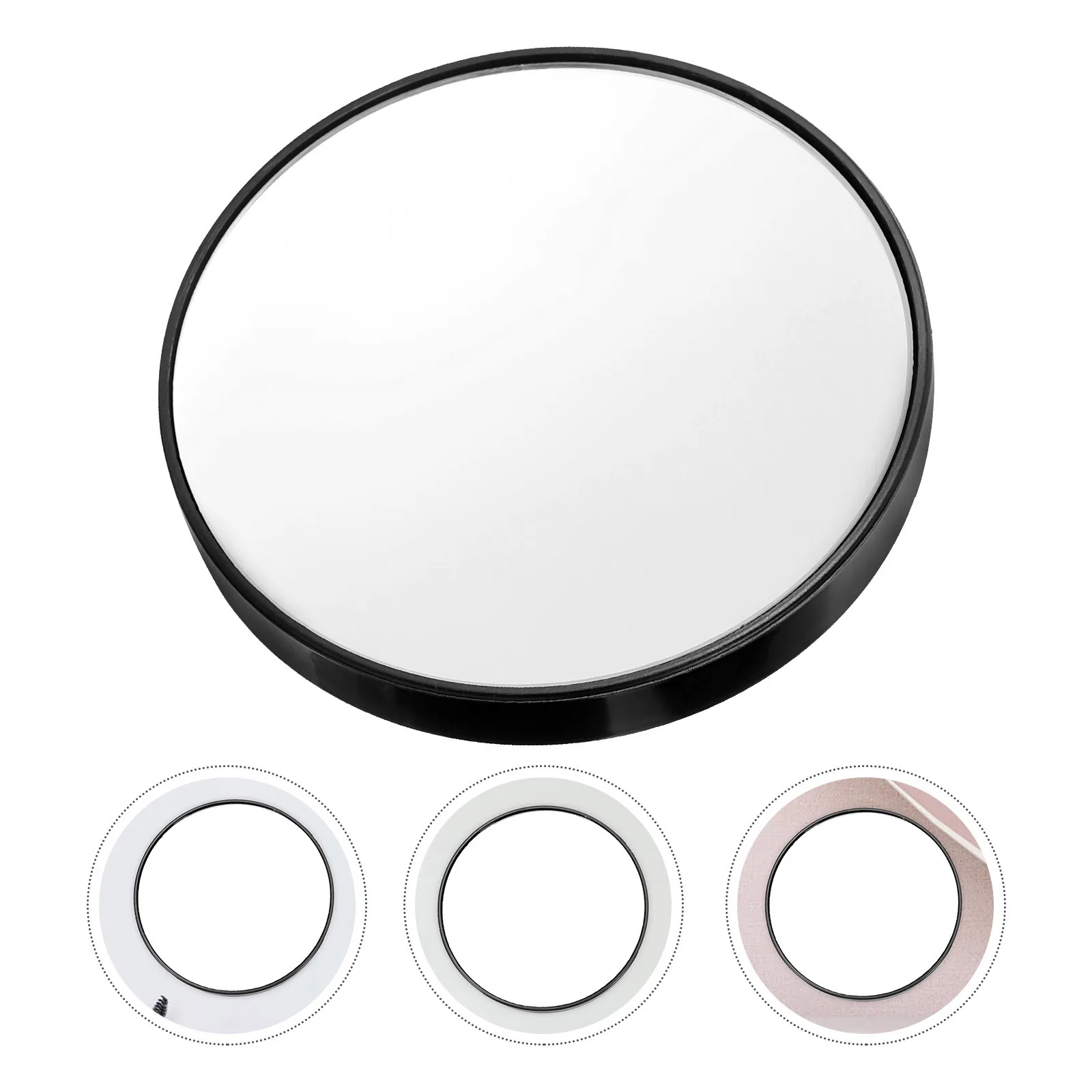 10x espelho de lupa 7.5cm pequeno redondo compacto espelho de maquiagem ferramenta de ampliação de bolso do banheiro com 2 sucção