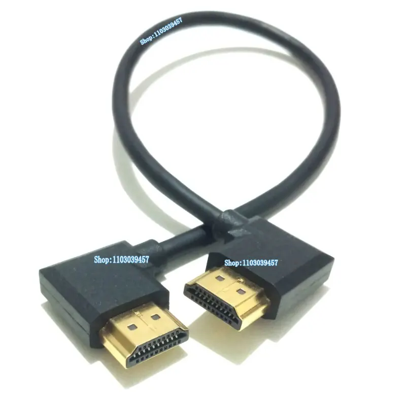 

Короткий штекер-штекер двойной прямой угол HDMI-совместимый кабель Линия 90 градусов колено HDMI-совместимый шнур провод для HDTV DVD плеера