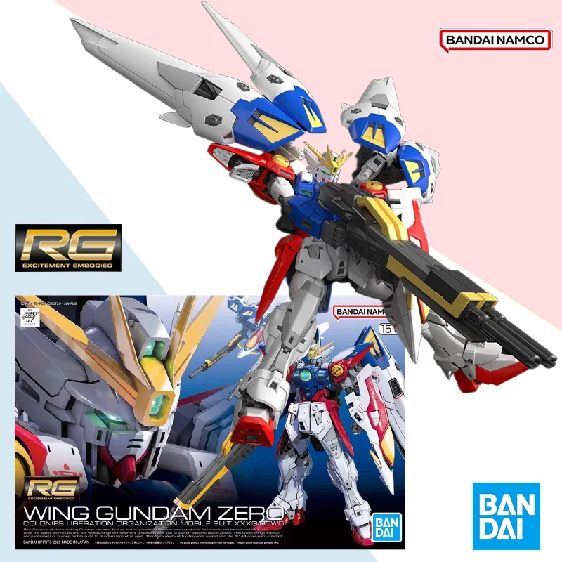 

Bandai оригинальная RG XXXG-00W0 WING GUNDAM ZERO 1/144 аниме кукла в сборе модель игрушки украшения коллекция подарок на день рождения-сюрприз