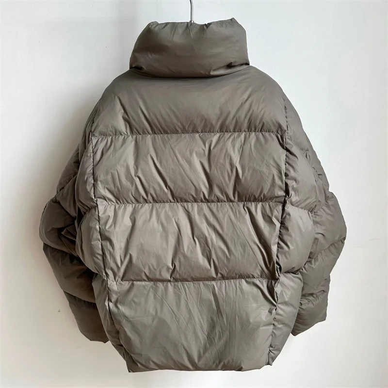 Chaqueta de plumón para mujer, abrigos rellenos de plumón de pato blanco 90 para otoño 2025, abrigo grueso a prueba de viento con cuello levantado y2k, abrigos para mujer